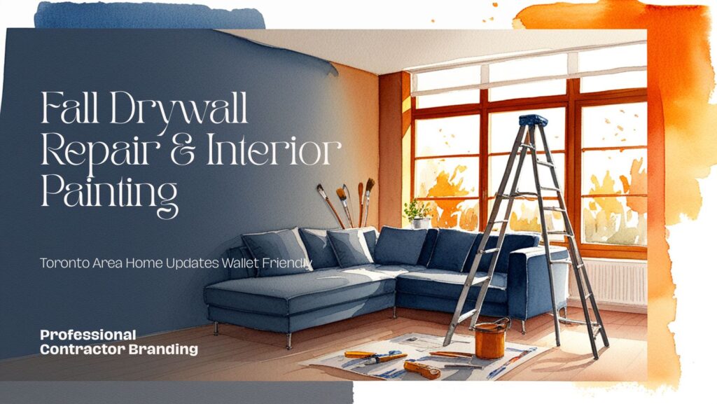 Fall drywall repair and interior painting services for Toronto area homes - professional seasonal updates by Wallet Friendly Handyman