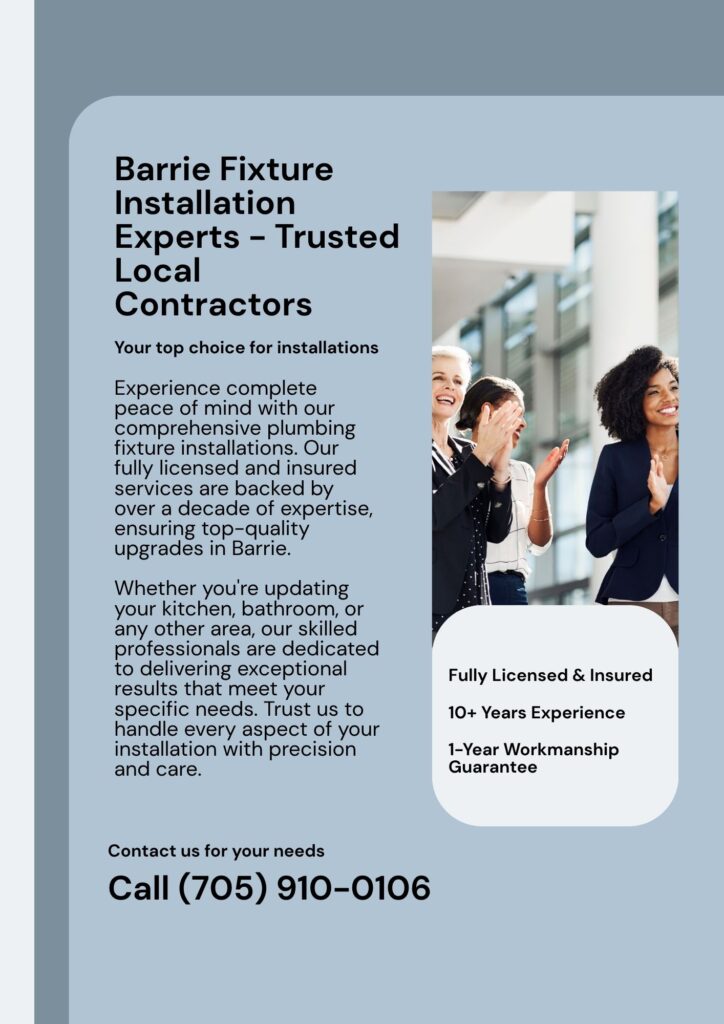 Flyer Barrie Fixture Installation Experts Trusted Local Contractors 1