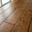 Close-up of freshly sanded hardwood grain before staining