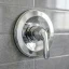 Close-up of a new shower mixing valve and copper supply lines
